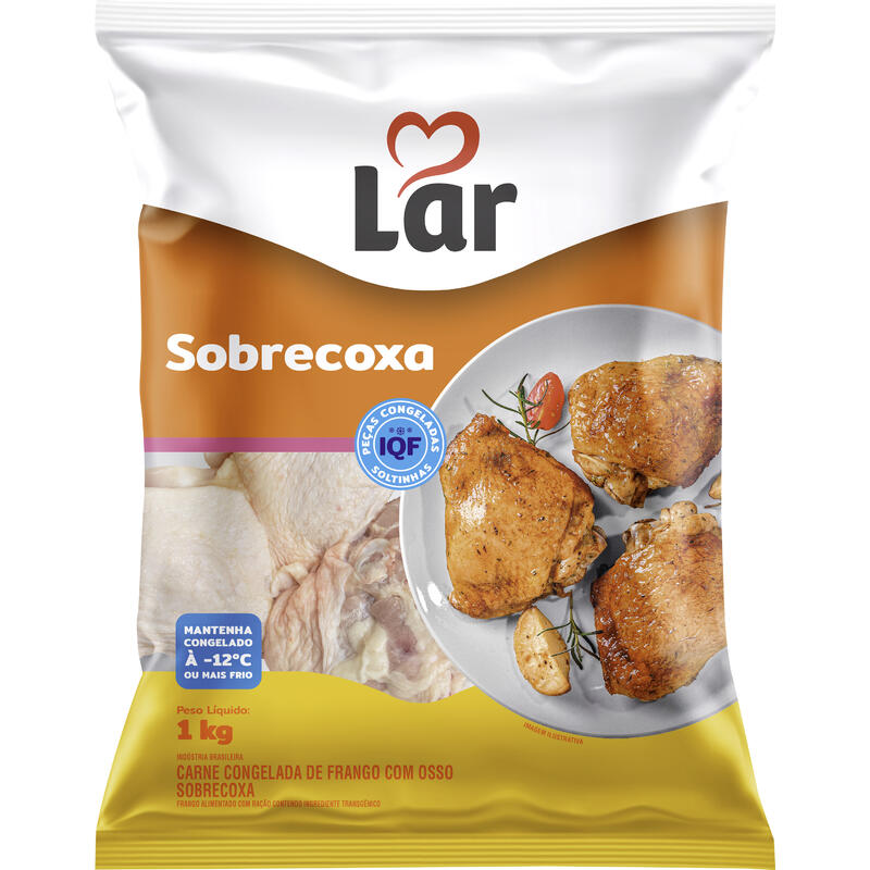 Sobrecoxa de Frango IQF Lar Congelada 1kg