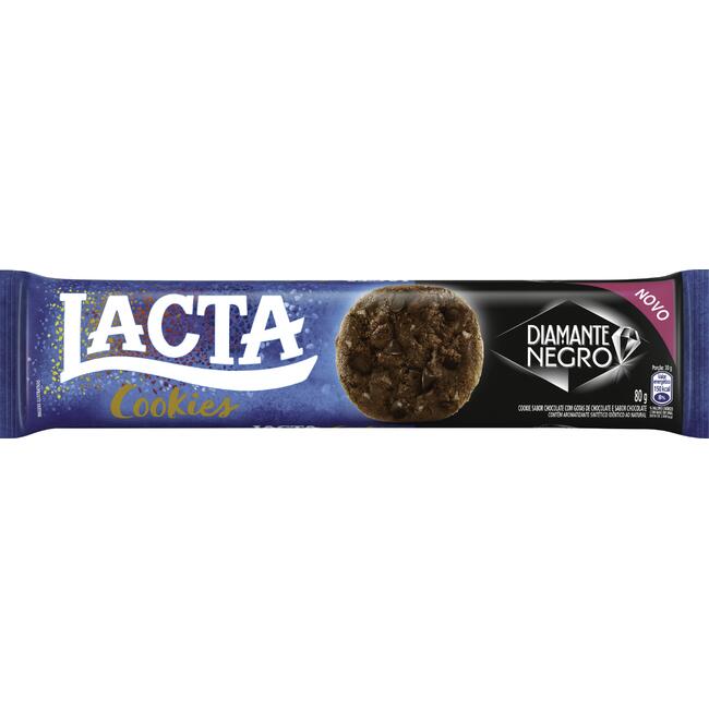 Biscoito Cookies Lacta Diamante Negro 80g