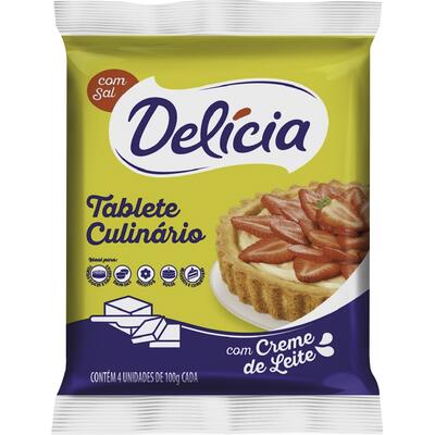 Margarina Delícia com Sal e Creme de Leite Tablete Culinário 400g