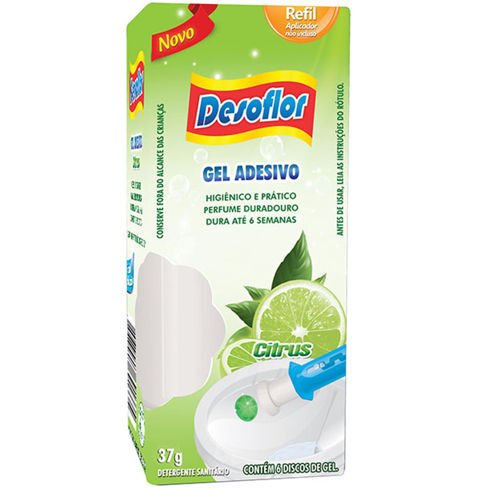 Gel Adesivo Sanitário Desoflor Citrus Refil 37g