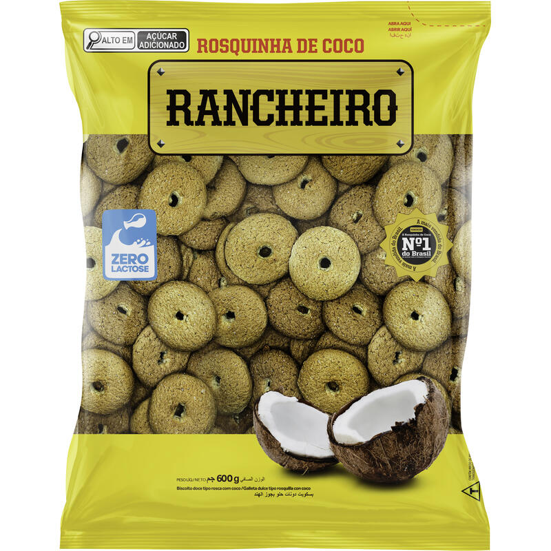 Biscoito Rosquinha Rancheiro Coco 600g