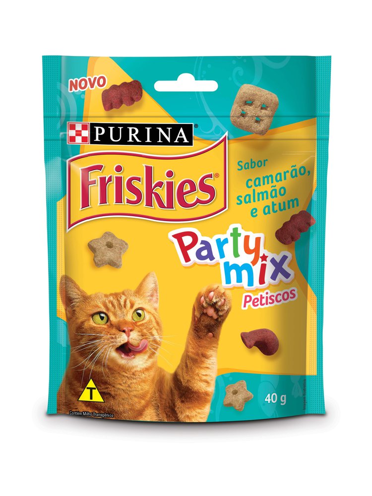 Petisco FRISKIES Gatos Adultos Mix Camarão, Salmão e Atum 40g