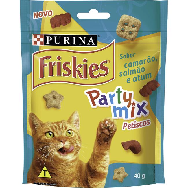 Petisco FRISKIES Gatos Adultos Mix Camarão, Salmão e Atum 40g