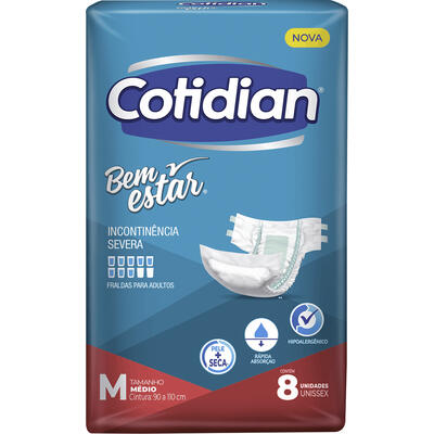 Fralda Geriátrica Cotidian Clássica -M 8 un