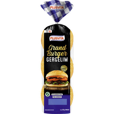 Pão de Hambúrguer Plusvita Com gergelim 420g