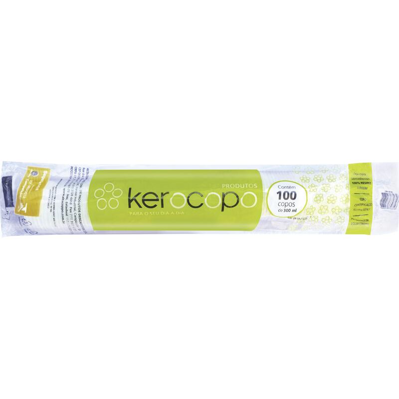 Copo Descartável Kerocopo de 300ml com 100un
