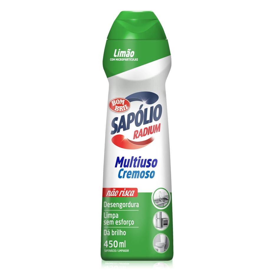 Saponáceo Cremoso Multiuso Limão Sapólio Radium Squeeze 450ml