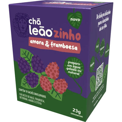 Chá Leão Kids Amora e Framboesa 10 un