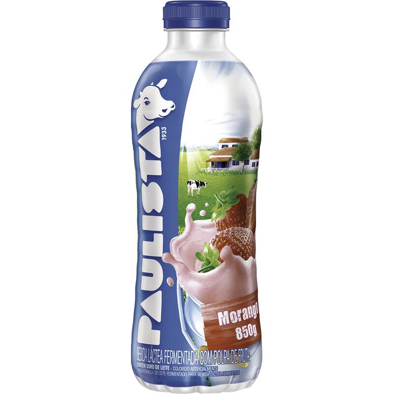 Bebida Láctea Paulista Morango 850g