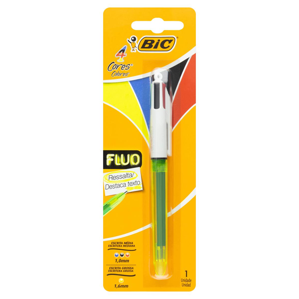 Caneta Bic 4 Cores - Fluo - Ref. 971262