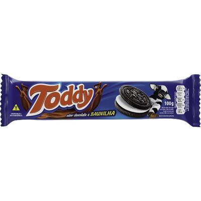 Biscoito Chocolate Recheio Baunilha Toddy Pacote 100G