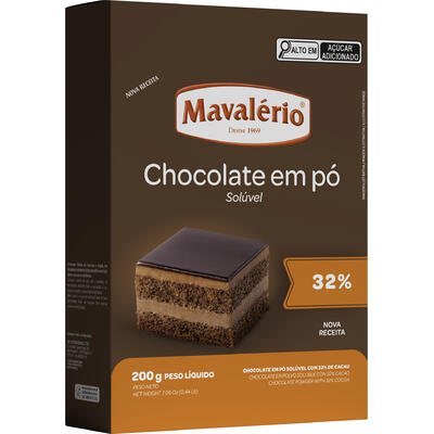 Chocolate em Pó Mavalério 32% Cacau 200g