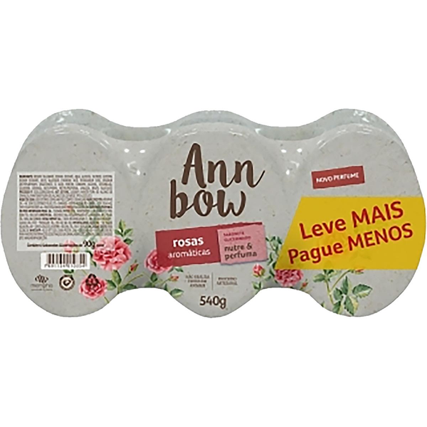Sabonete Ann Bow 90g - Rosas - Com 6 Sabonetes - Leve Mais, Pague Menos