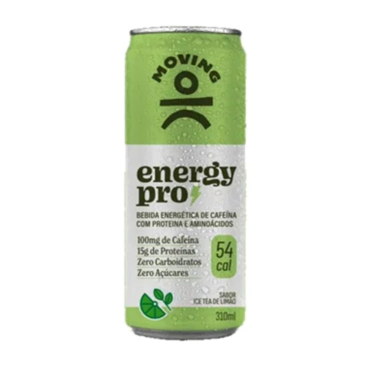Suplemento Energético Líquido Ice Tea de Limão Zero Açúcar Moving Energy Pro Lata 310ml