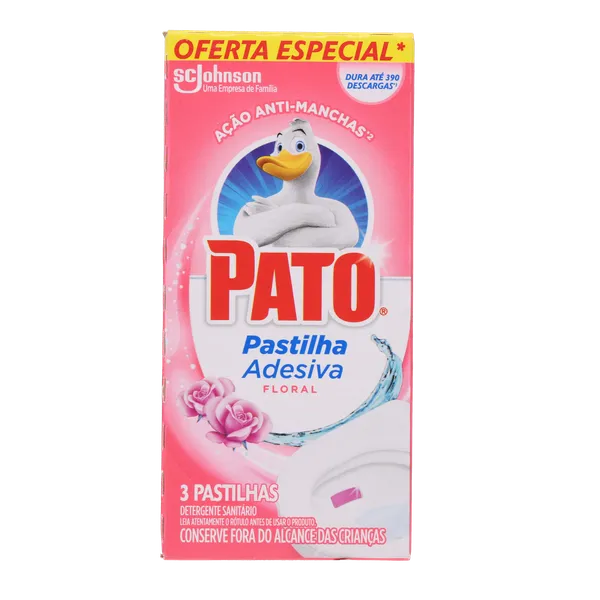 Desodorizador Pastilha Adesiva Pato Floral - Com 3 Pastilhas - Com 20% de Desconto