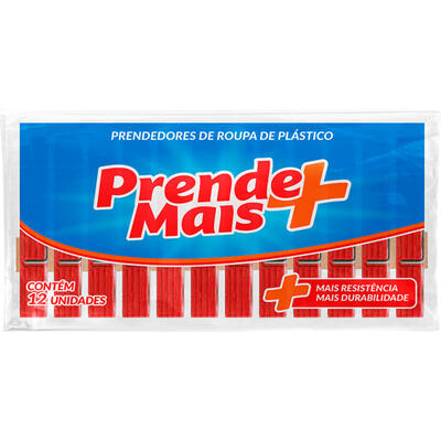 Prendedor de Roupa Prende Mais Plástico 12 un
