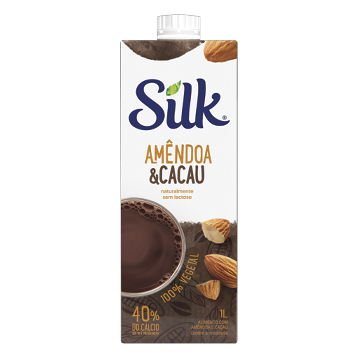 Bebida Vegetal Silk Amêndoa e Cacau 1L