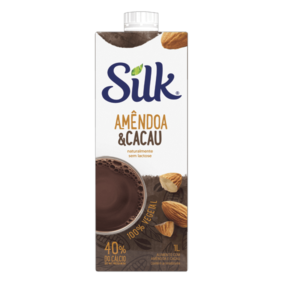 Bebida Vegetal Silk Amêndoa e Cacau 1L