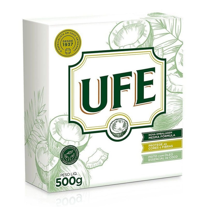 Lava Roupa Em Pó UFE Coco 500g