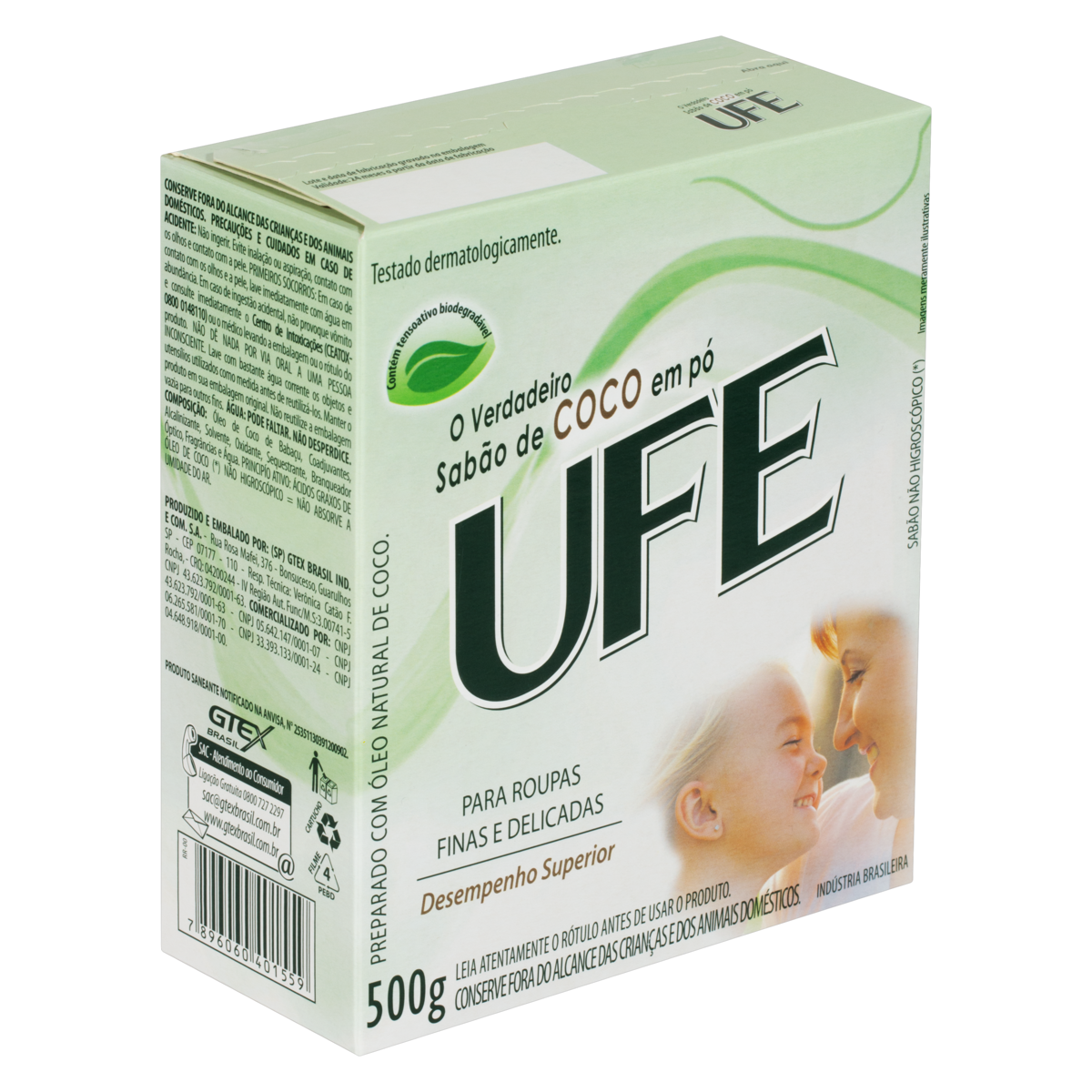 Lava Roupa Em Pó UFE Coco 500g