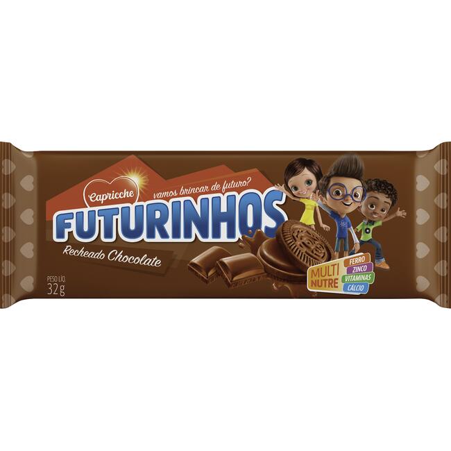 Biscoito Recheado Futurinhos Chocolate 32g