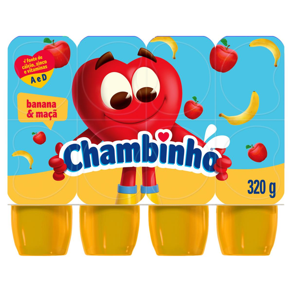 Petit-suisse Chambinho 320g - Maçã e Banana