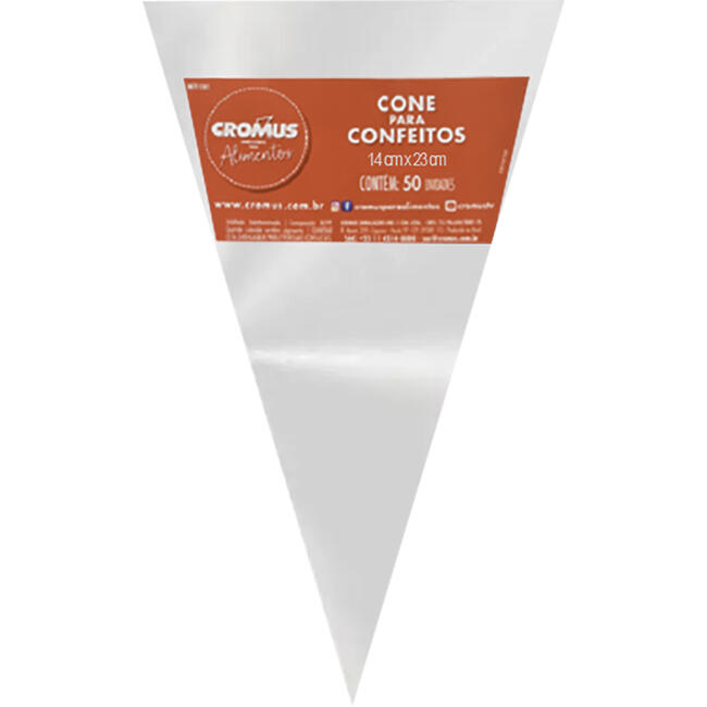 Cone Cromus Incolor 14x23cm 50un