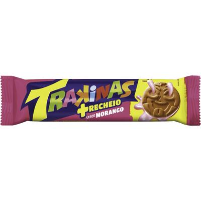 Biscoito Recheado Trakinas Mais Mais Morango 126g