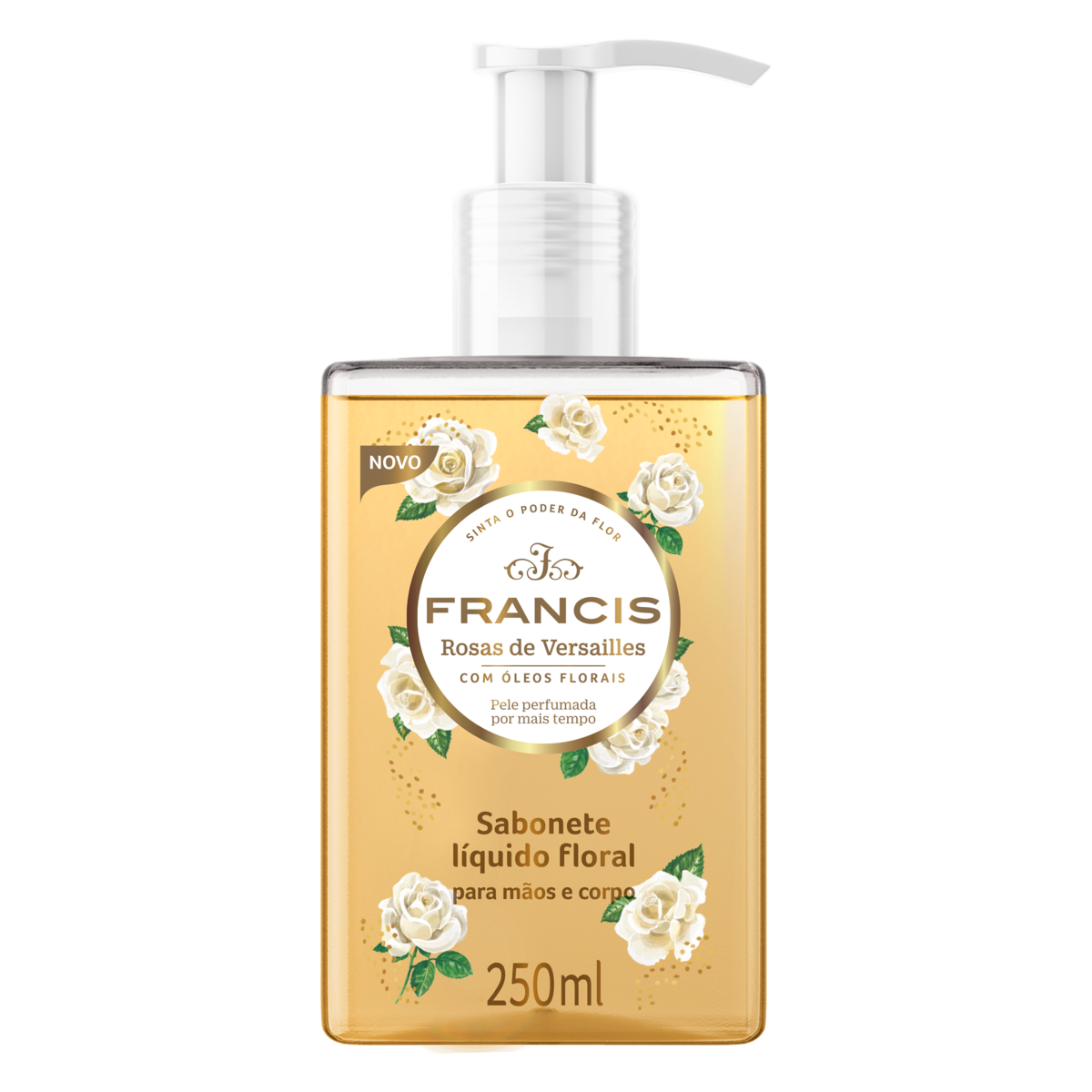 Sabonete Líquido Mãos e Corpo Rosas de Versailles Francis Frasco 250ml Pump