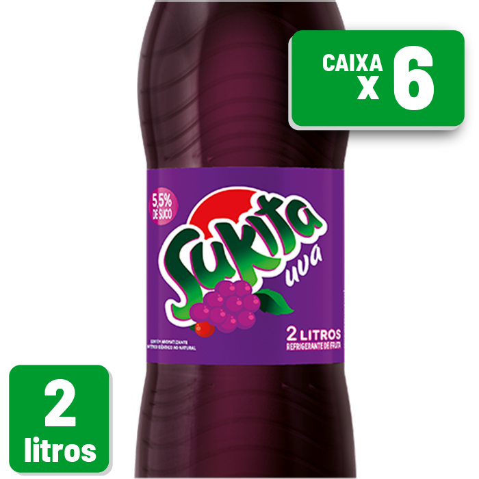 Refrigerante Sukita Uva Pet 2L Caixa c/ 6 un