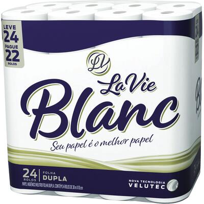 Papel Higiênico Le Blanc Folha Dupla - 30m 24 rolos