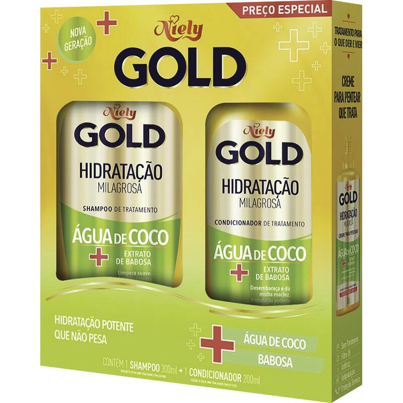 Kit NIELY GOLD Hidratação Icônica Shampoo 275ml + Condicionador 175ml Preço Especial