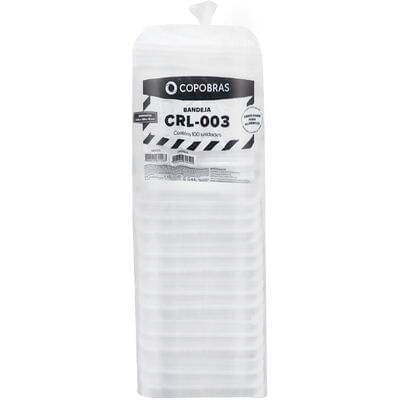 Bandeja Descartável Copobras CRL- 003 Pacote 100 un