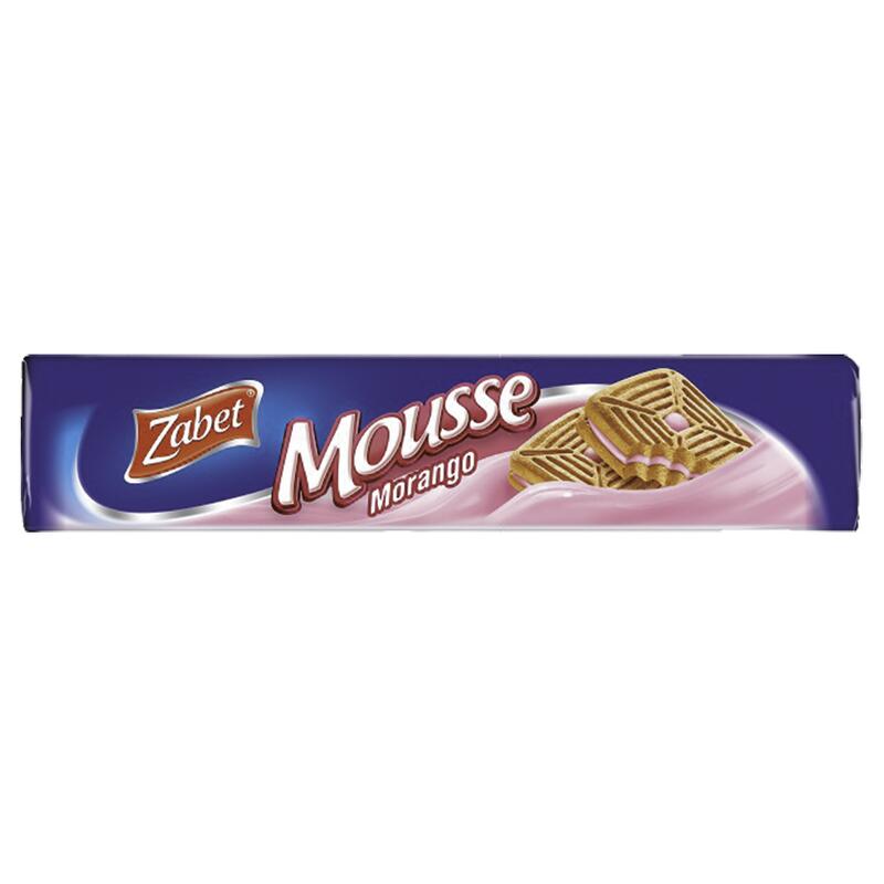 Biscoito Recheado Mousse Zabet Morango 145g