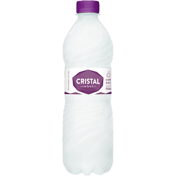 Água Mineral Cristal Select 500ml - Com Gás - Pet
