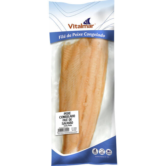 Filé de Peixe Salmão Vitalmar Cong Preço por quilo no pacote