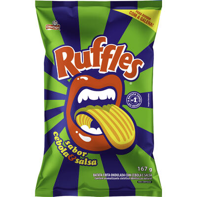 Salgadinho Elma Chips Batata Ruffles Cebola e Salsa 167g