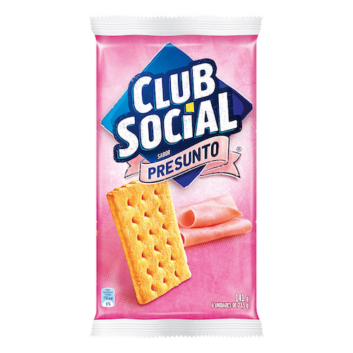 Biscoito Salgado Club Social presunto multipack 141g