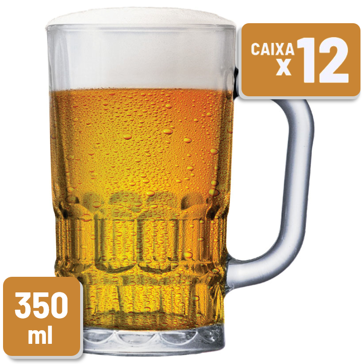 Caneca Tivoli Vidro 350ml Caixa c/ 12 un