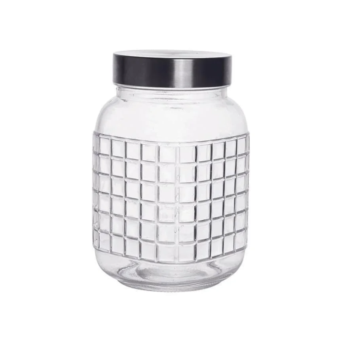 Pote Vidro Quadriculado 1,5L Hauskraft