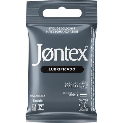 Preservativo Jontex Lubrificado - Com 3 Unidades
