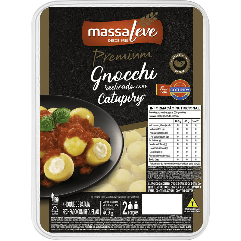 Gnocchi Recheado Com Catupiry 400g