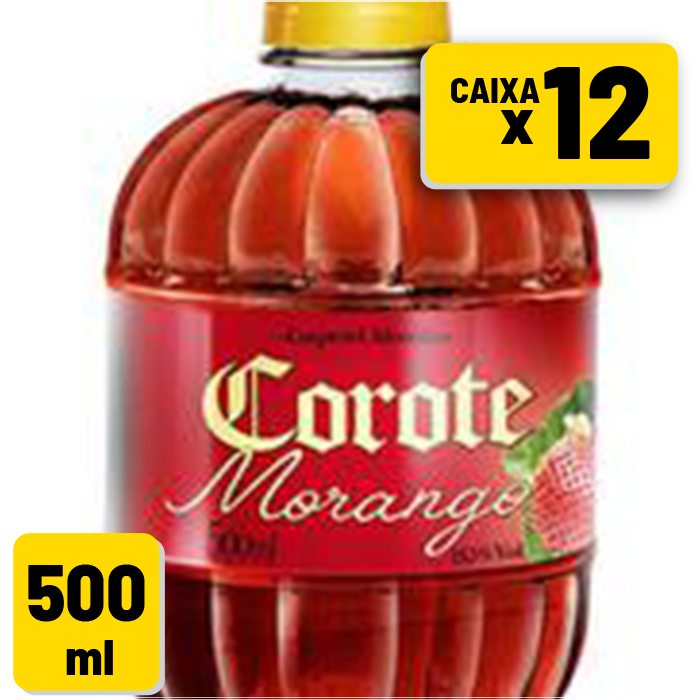 Coquetel Corote Morango Pet 500ml Caixa c/ 12 un