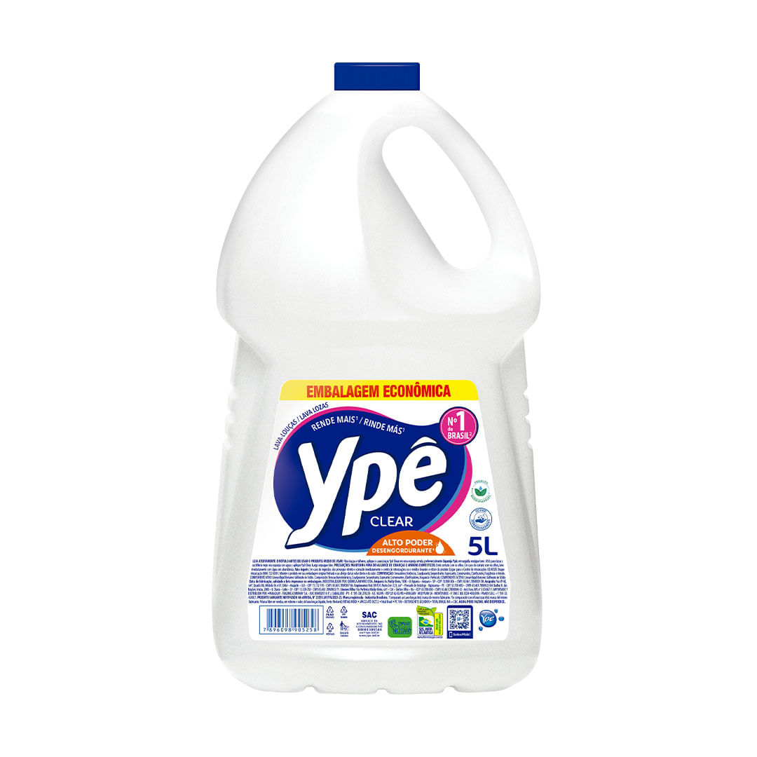 Detergente Líquido Ypê Clear Transparente 5L