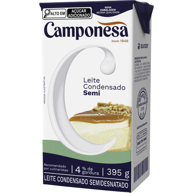 Leite Condensado Camponesa Semidesnatado 395g