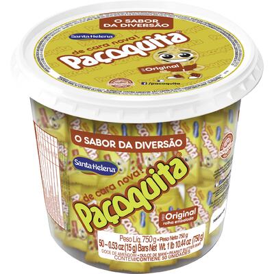 Doce Paçoca Santa Helena Paçoquita Rolha Embalada 50x15g