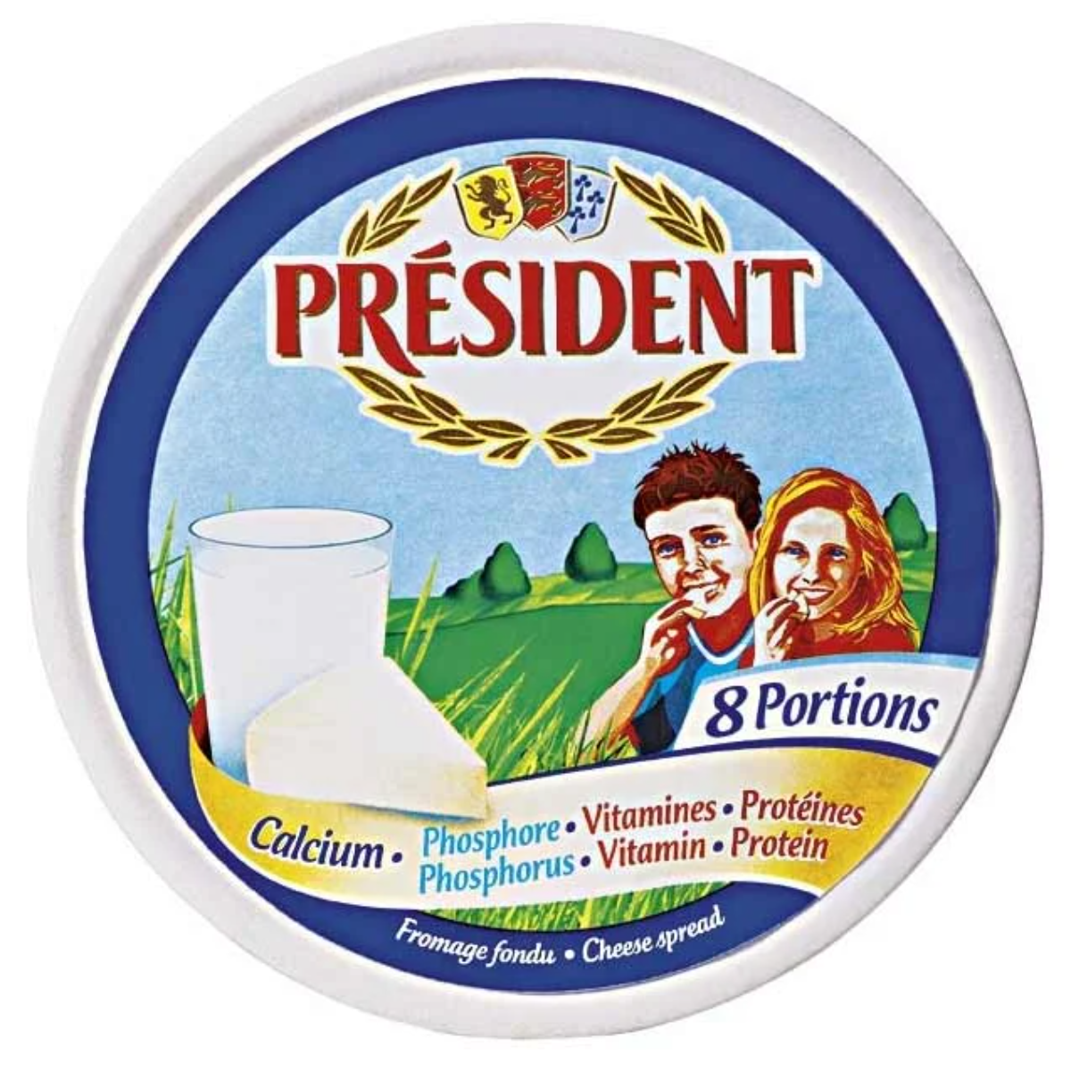 Queijo Fundido PRESIDENT 140g com 8 Unidades