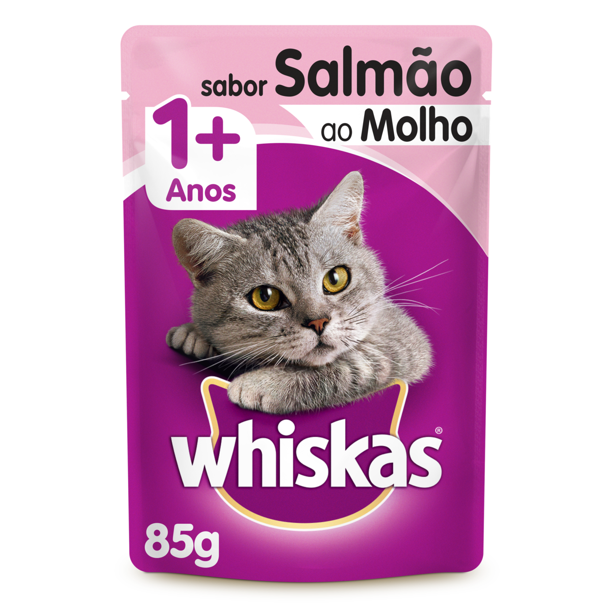Ração Úmida Whiskas Sachê Salmão ao Molho para Gatos Adultos 85g