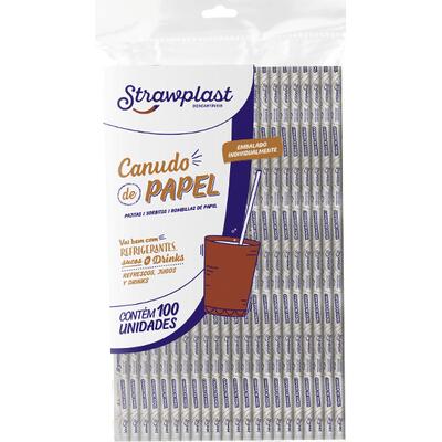 Canudo de Papel Strawplast 100 un