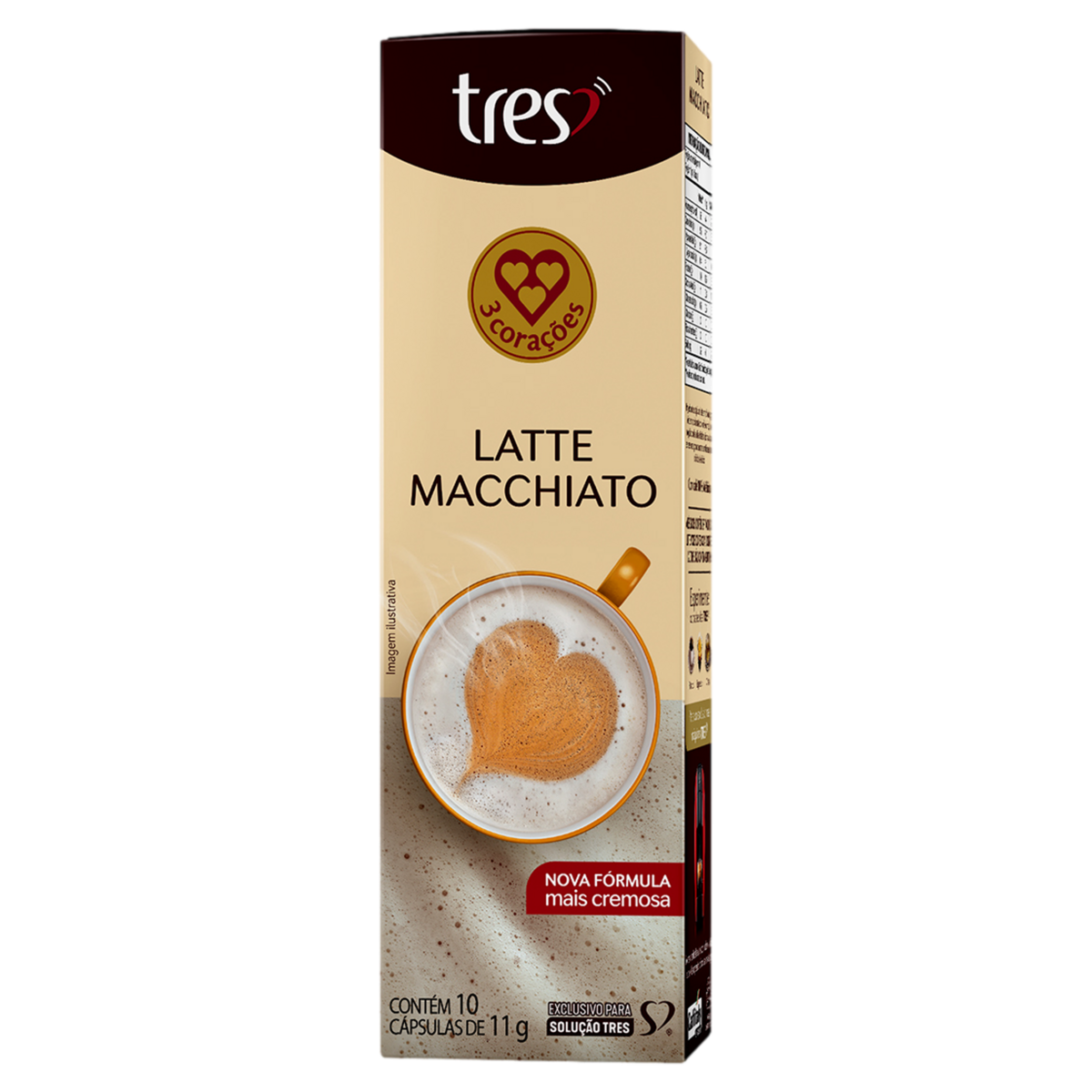 Capsula de Café com Leite Latte Macchiato 3 CORAÇÕES 10 unid
